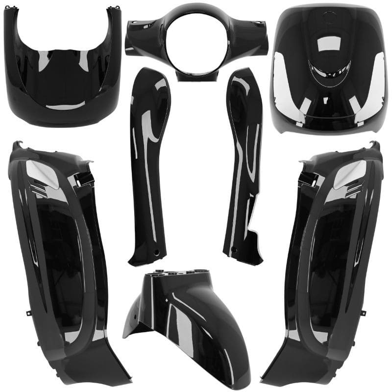 SP-185543 8-piece fairing kit gloss black Sym Fiddle 1