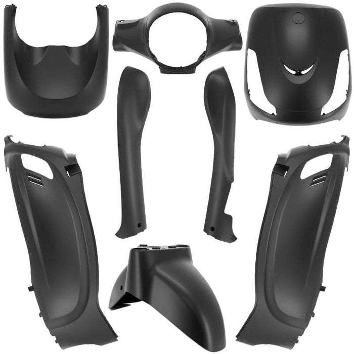 SP-185544 Kit carena 8 pezzi nero opaco Sym Fiddle 1, COD: SP-185544