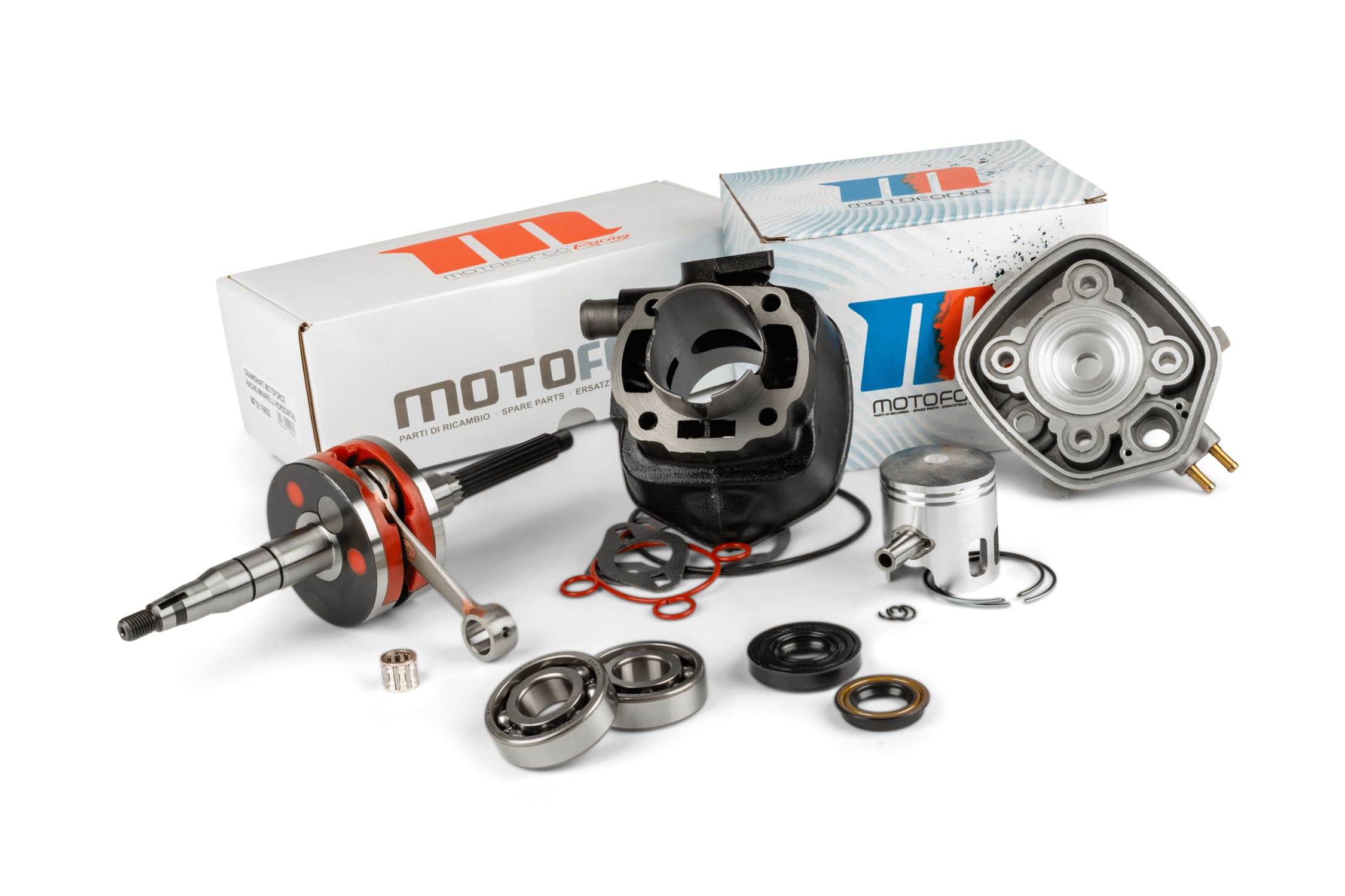 MF26.16601/PACK01 Kit gruppo termico + albero motore Motoforce Racing 70 ghisa Minarelli orizzontale LC
