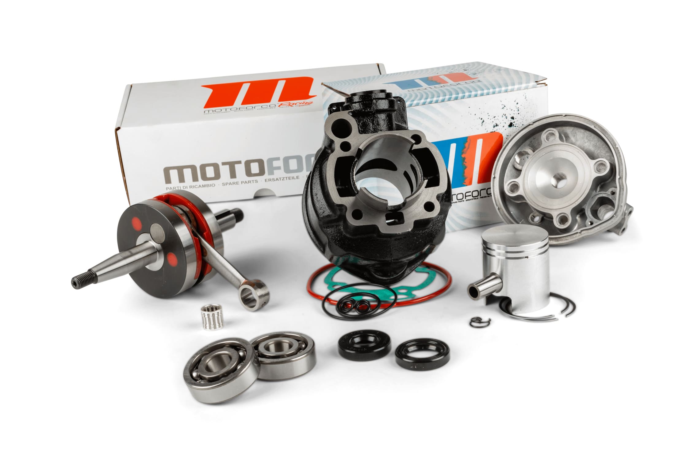 MF26.18801/PACK01 Kit gruppo termico + albero motore Motoforce Racing 70 ghisa Minarelli AM6