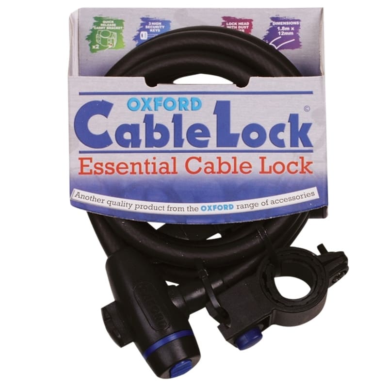 OX-1068318 Lucchetto a cavo Cablelock Oxford 1,5 m x 25 mm sfumato, COD: OX-1068318
