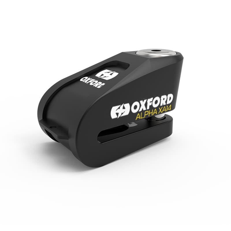 OX-1092853 Lucchetto disco freno con allarme Alpha XA14 Oxford 14mm acciaio inox nero, COD: OX-1092853