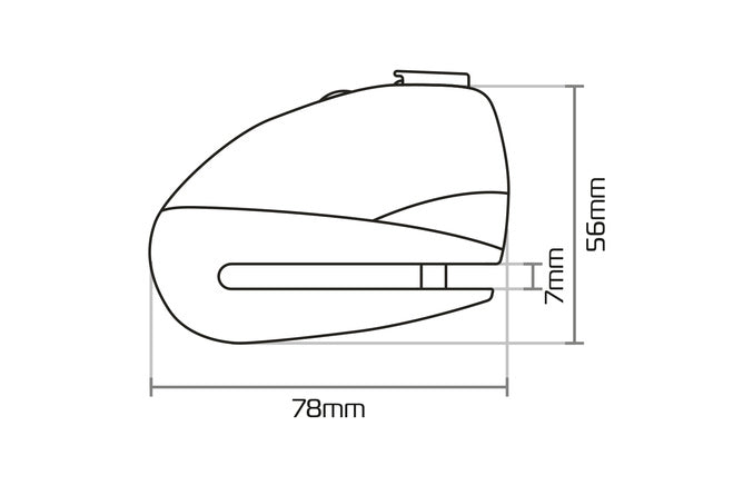 OX-1092854 Lucchetto disco freno Screamer 7 Oxford 7 mm nero - Billaricambi SRLS