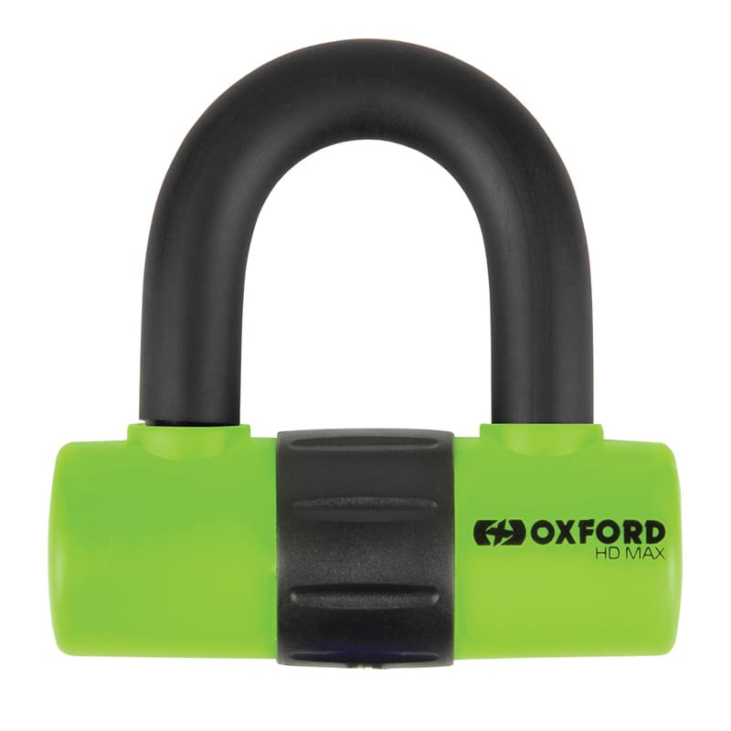 OX-1096406004 Lucchetto U disco freno HD MAX Oxford 14 mm verde, COD: OX-1096406004