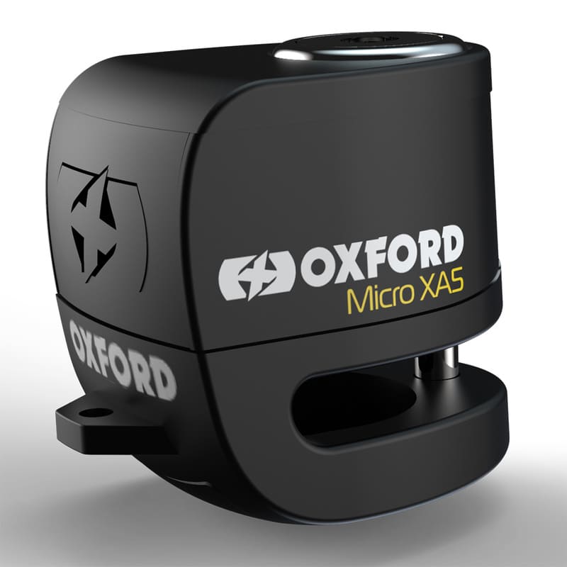 OX-1106000 Lucchetto disco freno con allarme Micro XA5 Oxford nero, COD: OX-1106000