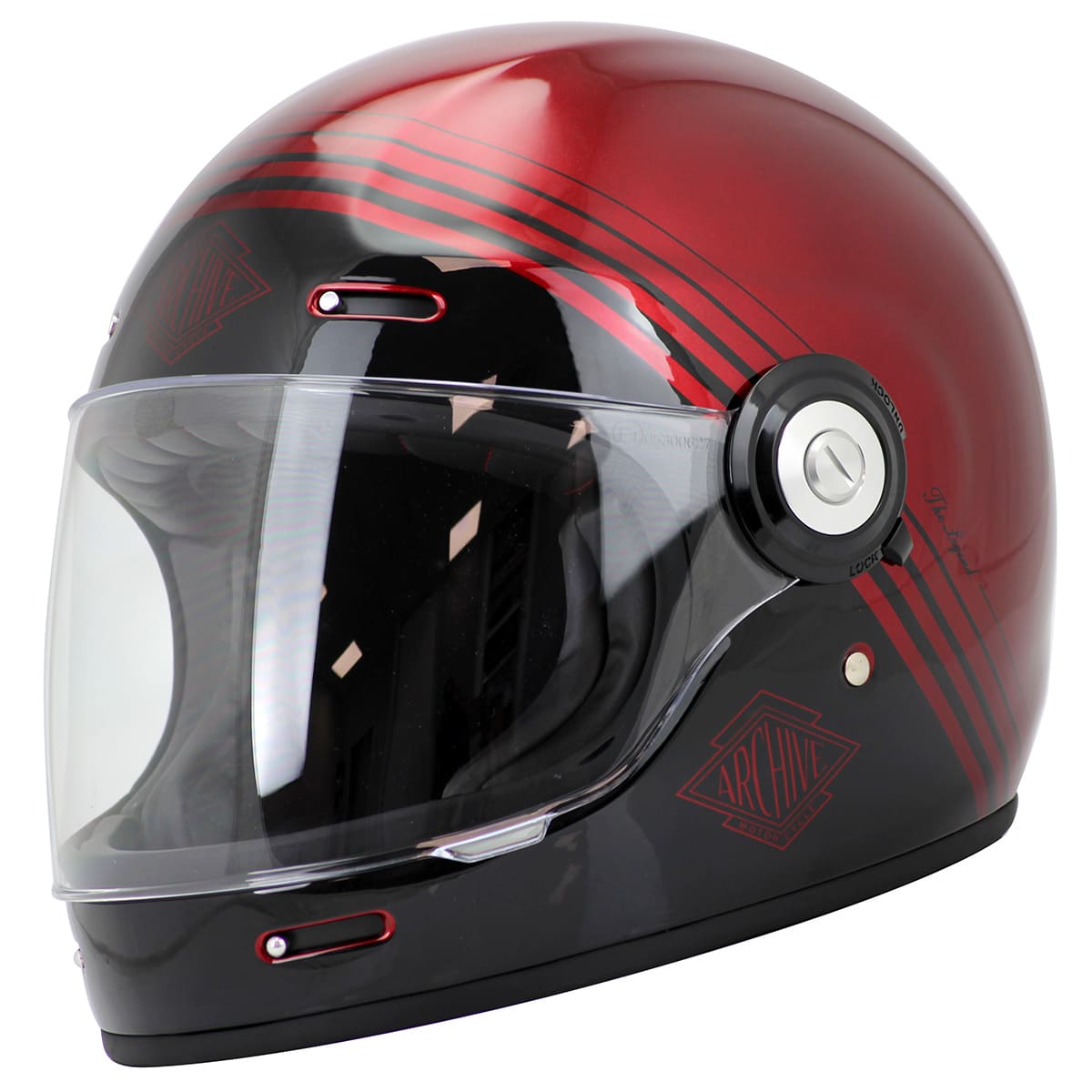 ARCH441986F Casco integrale Archive Vintage The Legend nero / rosso XXL, COD: ARCH441986F