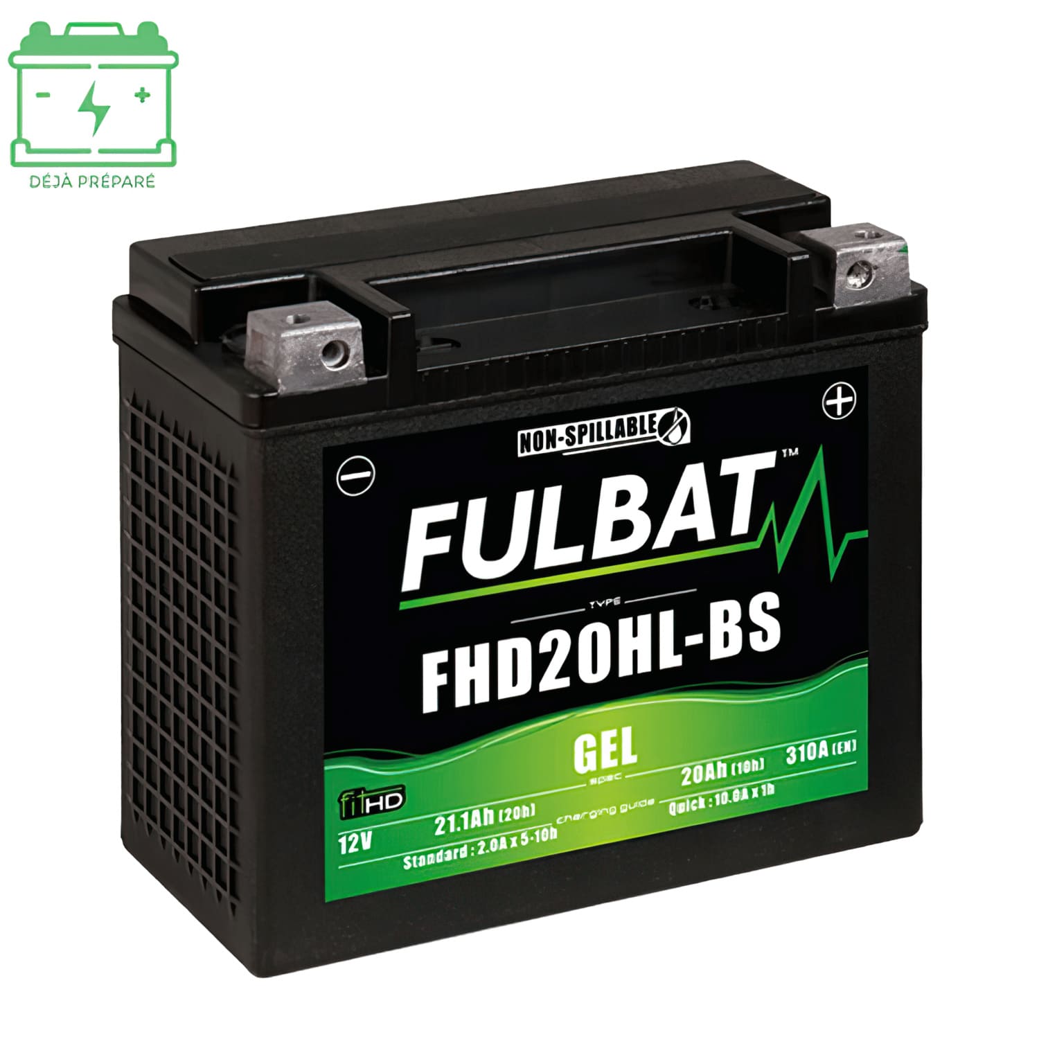FB550881 Batteria Fulbat FHD20HL-BS 12V - 20Ah Gel senza manutenzione - pronta per l'installazione, COD: FB550881