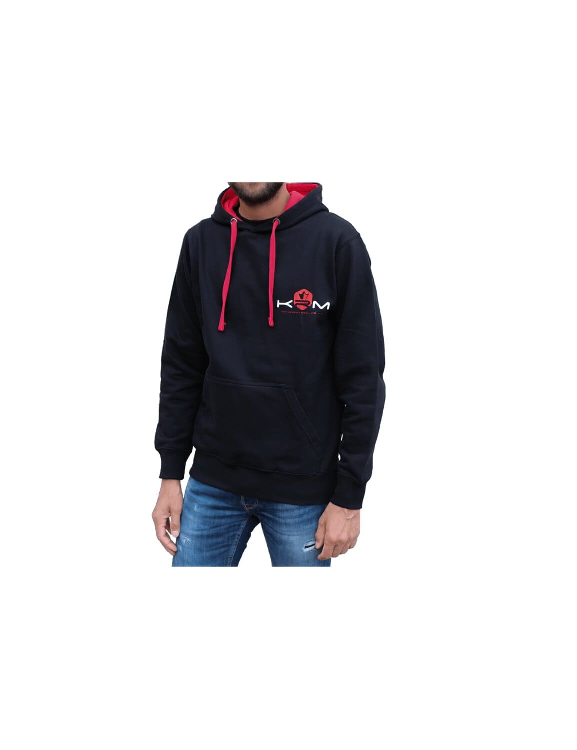 KR403F Hoody nero/rosso KRM Pro Ride XS, COD: KR403F