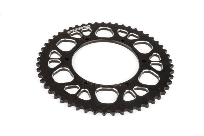 S6-2018902/BK Corona 53 denti - 420 Stage6 alluminio CNC nero Aprilia SX 50, COD: S6-2018902/BK
