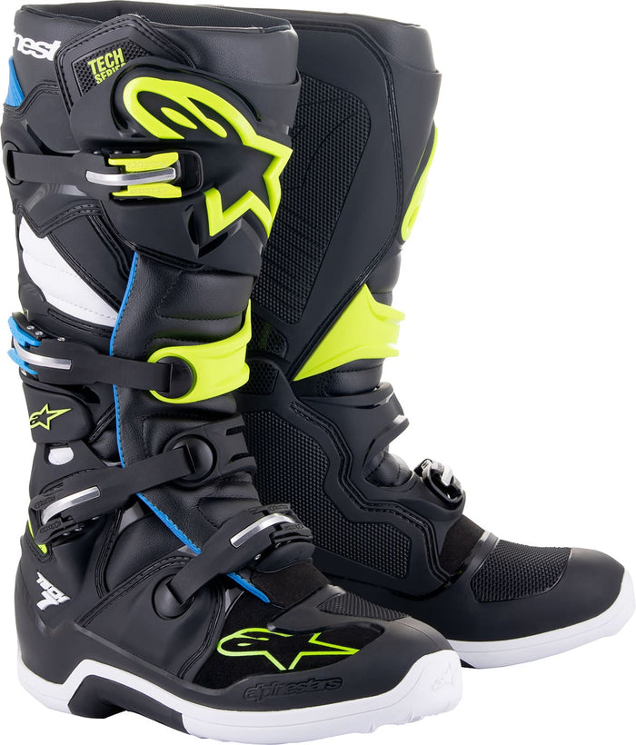 ALP34102814 Stivali Alpinestars Tech 7 nero / blu / gialo fluo 49, COD: ALP34102814