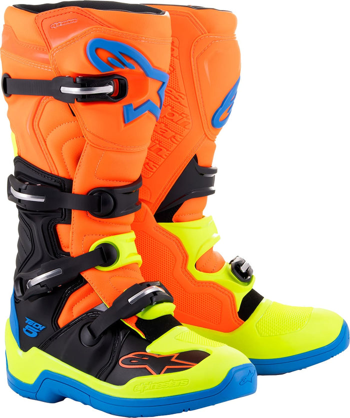 ALP34102822 Stivali Alpinestars Tech 5 orange fluo / blu / gialo fluo 49, COD: ALP34102822