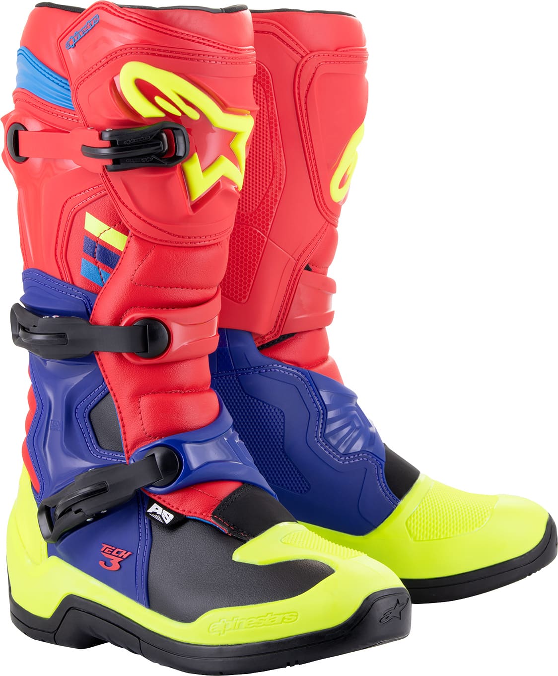 ALP34102846 Stivali Alpinestars Tech 3 rosso / blu / gialo fluo 49, COD: ALP34102846