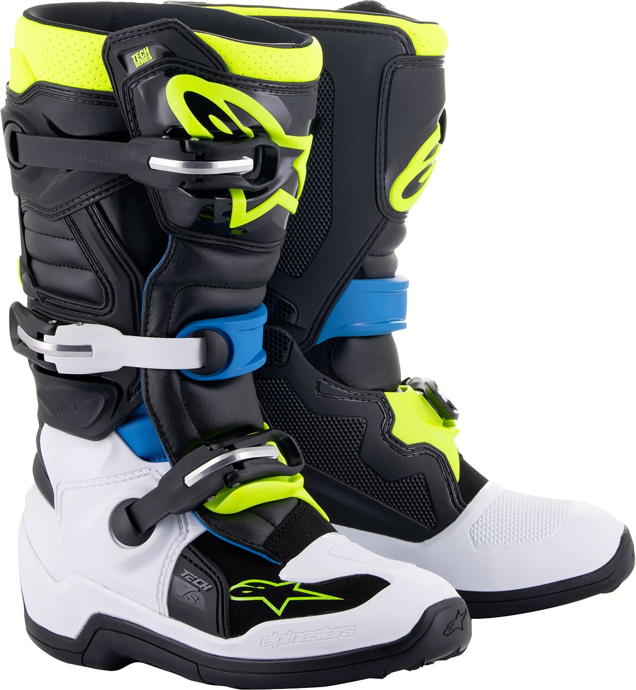 ALP34110626 Stivali Alpinestars Tech 7s nero / blu / gialo fluo 42, COD: ALP34110626