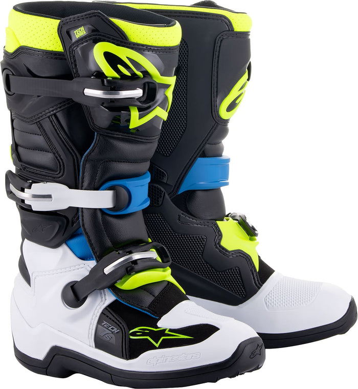 ALP34110626 Stivali Alpinestars Tech 7s nero / blu / gialo fluo 42, COD: ALP34110626