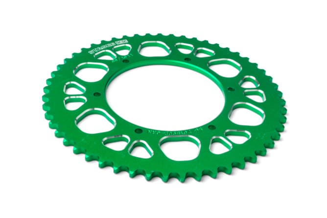 S6-2018902/GR Corona 53 denti - 420 Stage6 alluminio CNC verde Aprilia SX 50, COD: S6-2018902/GR