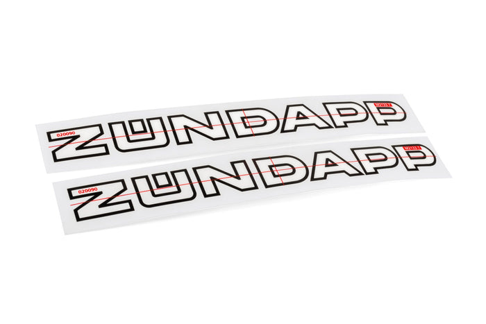 STICK-F020090 Adesivo Zündapp (x2) 220x 20 mm nero / bianco, COD: STICK-F020090