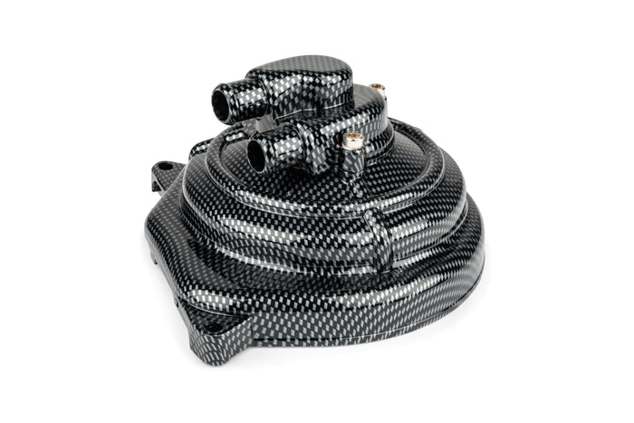 STR-500.44/CA Coperchio Pompa Acqua STR8, Minarelli LC, look carbonio, incl. Cuscinetti, COD: STR-500.44/CA