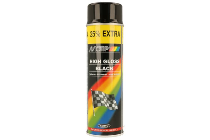 MOT4005 Vernice Spray Motip, 500ml, nero brillante, COD: MOT4005