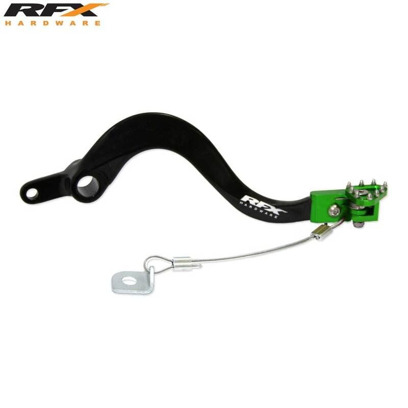 R-FXRB2010099GN Pedale freno RFX Pro pieghevole nero / verde Kawasaki KXF 250, COD: R-FXRB2010099GN