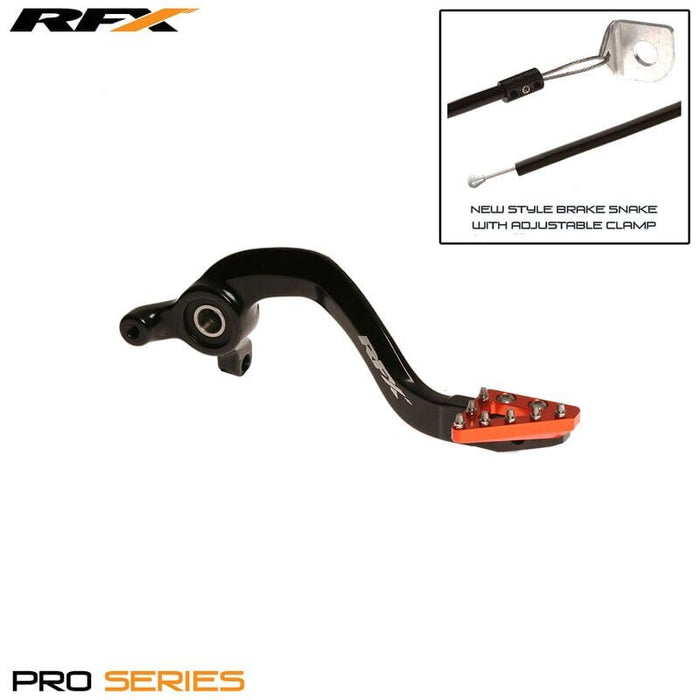 R-FXRB5030199OR Pedale freno RFX Pro standard hard anodized nero / arancione KTM 65, COD: R-FXRB5030199OR