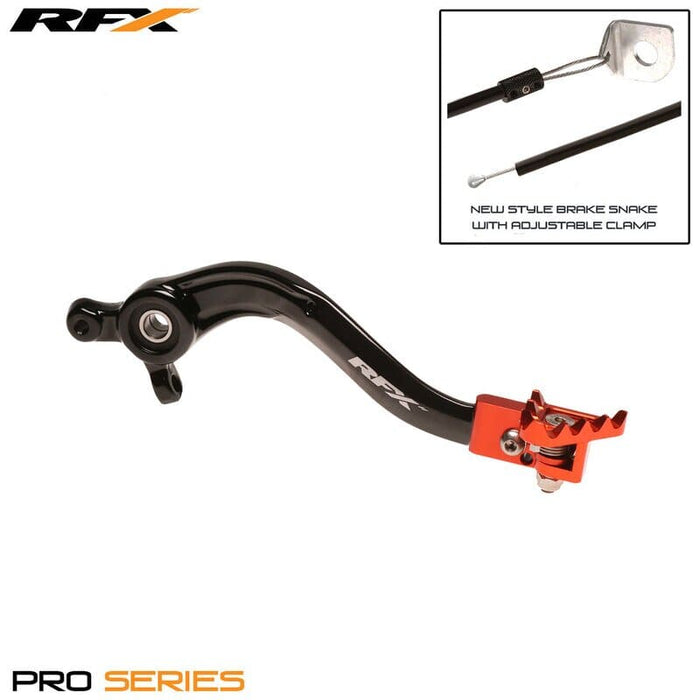R-FXRB5040099OR Pedale freno RFX Pro pieghevole nero / arancione SX / TC 2016, COD: R-FXRB5040099OR