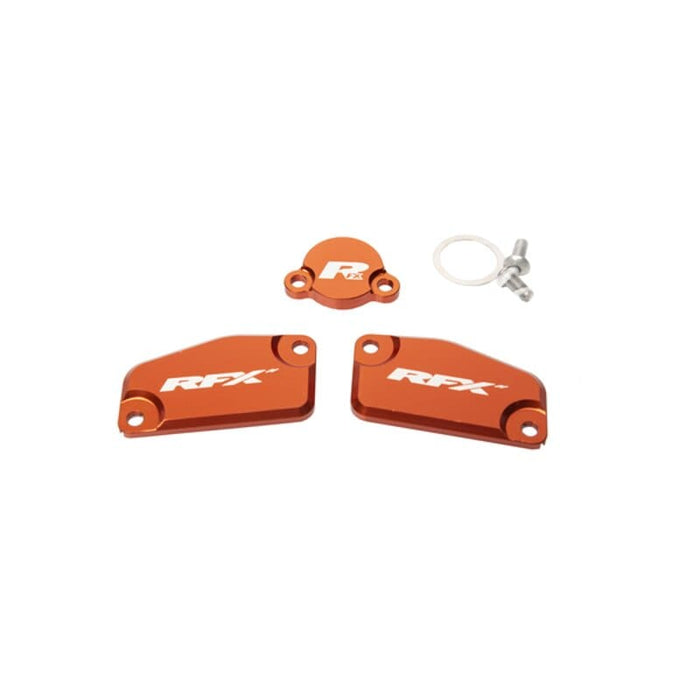 R-FXRC5220099OR Coperchio pompa freno / frizione (set) RFX Pro arancione KTM SX65 / 85 (freno + frizione Formula), COD: R-FXRC5220099OR