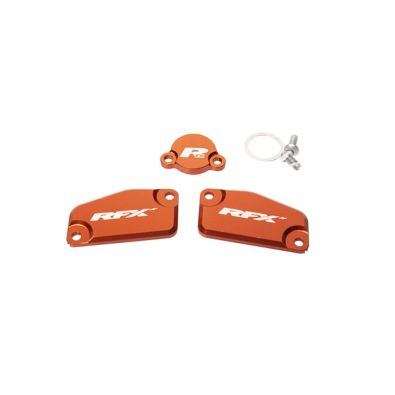 R-FXRC5220099OR Coperchio pompa freno / frizione (set) RFX Pro arancione KTM SX65 / 85 (freno + frizione Formula), COD: R-FXRC5220099OR