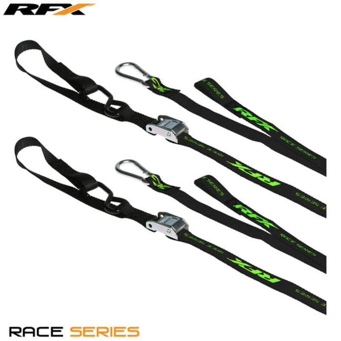 R-FXTD3000055LE Cinghie RFX Race Series 1,0 nero / verde avec boucle supplémentaire et mousqueton