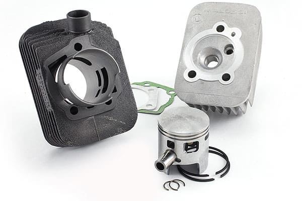 M316157 Gruppo Termico Malossi 70cc, Ghisa grigia, Spinotto Pistone 12mm, Piaggio Ciao / Ciao PX