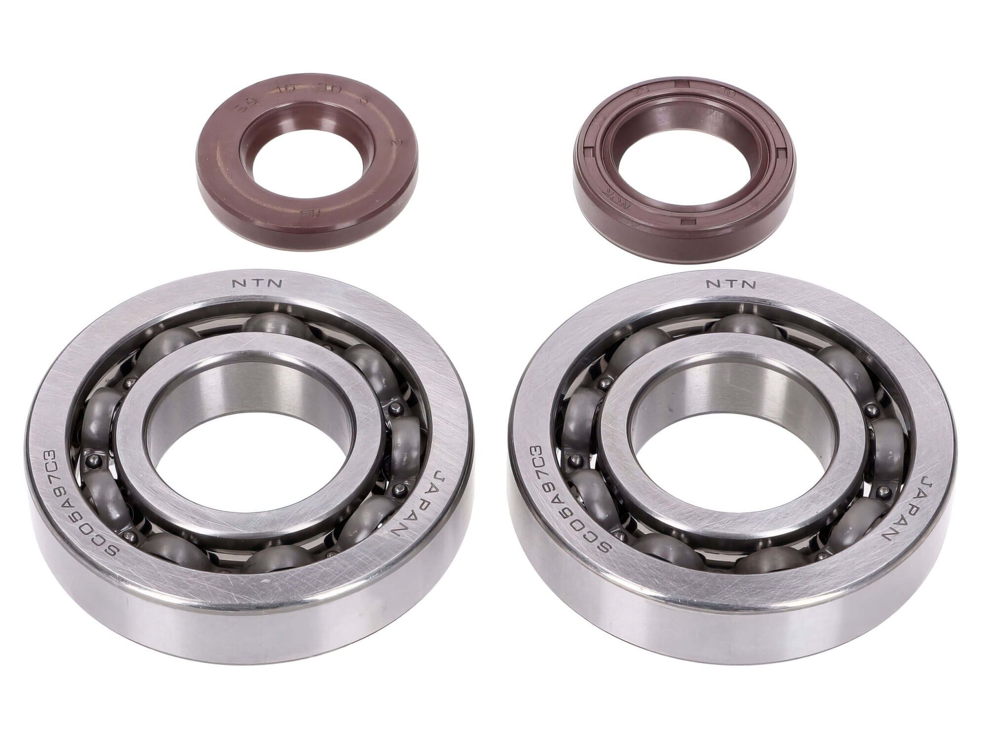 NK104.12 Set cuscinetti HD e paraoli FKM albero motore Naraku Peugeot 100cc 2 tempi, COD: NK104.12