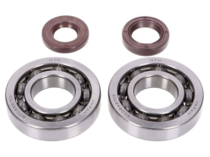 NK104.12 Set cuscinetti HD e paraoli FKM albero motore Naraku Peugeot 100cc 2 tempi, COD: NK104.12