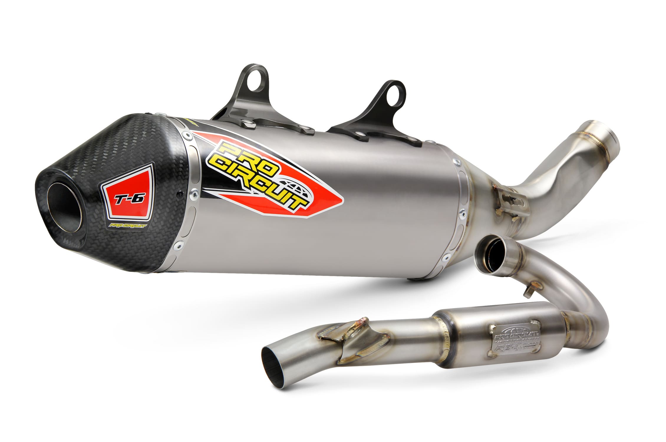 pc-0152225h sistema di scarico ktm sx-f 250 / 350 / husqvarna fc 250 / 350 pro circuit t6 acciaio inox / carbonio 2023, COD: PC-0152225H