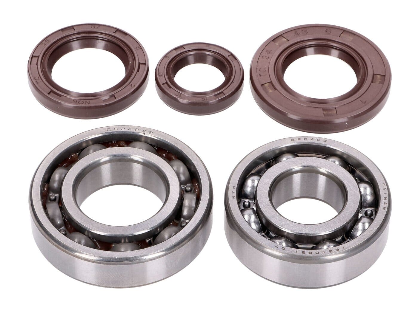 NK104.06 Set cuscinetti HD e paraoli FKM albero motore Naraku Morini, COD: NK104.06