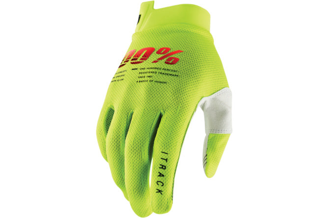 HDP-33306599 Guanti cross 100% Itrack giallo fluo  S - Billaricambi SRLS