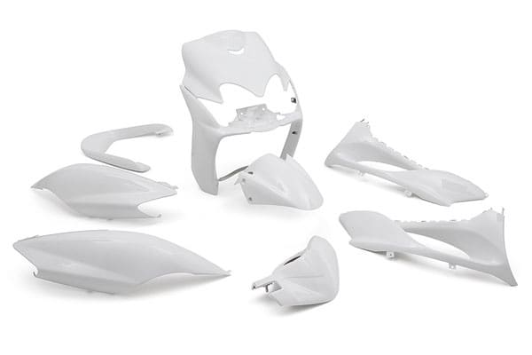 str-995/wh set carene str8 compl 9 pezzi mbk mach-g/yamaha jog-r bianco, COD: STR-995/WH