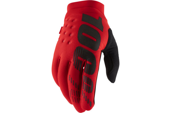 HDP-33307111 Guanti cross 100% Brisker rosso L - Billaricambi SRLS