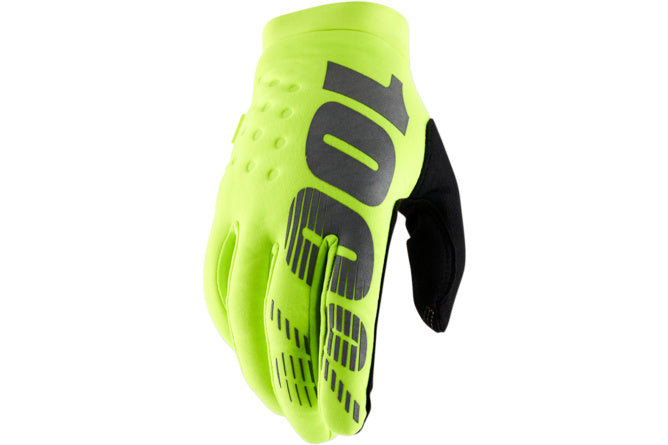 HDP-33305707 Guanti cross 100% Brisker giallo fluo/nero XXL - Billaricambi SRLS