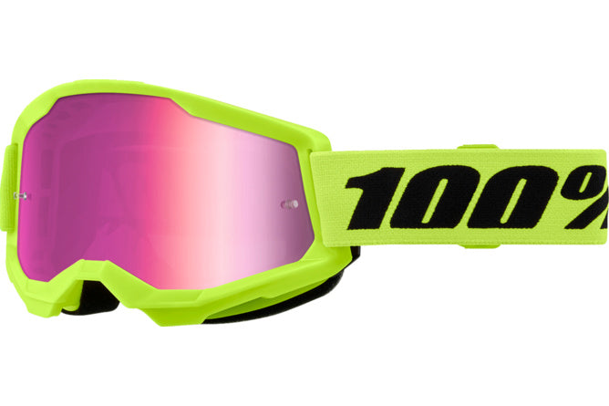HDP-26013493 Maschera cross 100% Strata 2 giallo fluo specchio rosa - Billaricambi SRLS