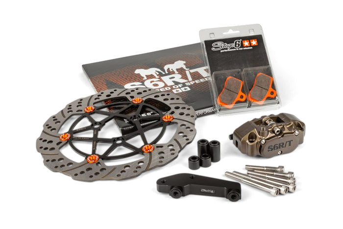 S6-1216608/PACK3 Kit freni Oversize 280mm Yamaha Aerox Stage6 R/T anodizzato duro, COD: S6-1216608/PACK3