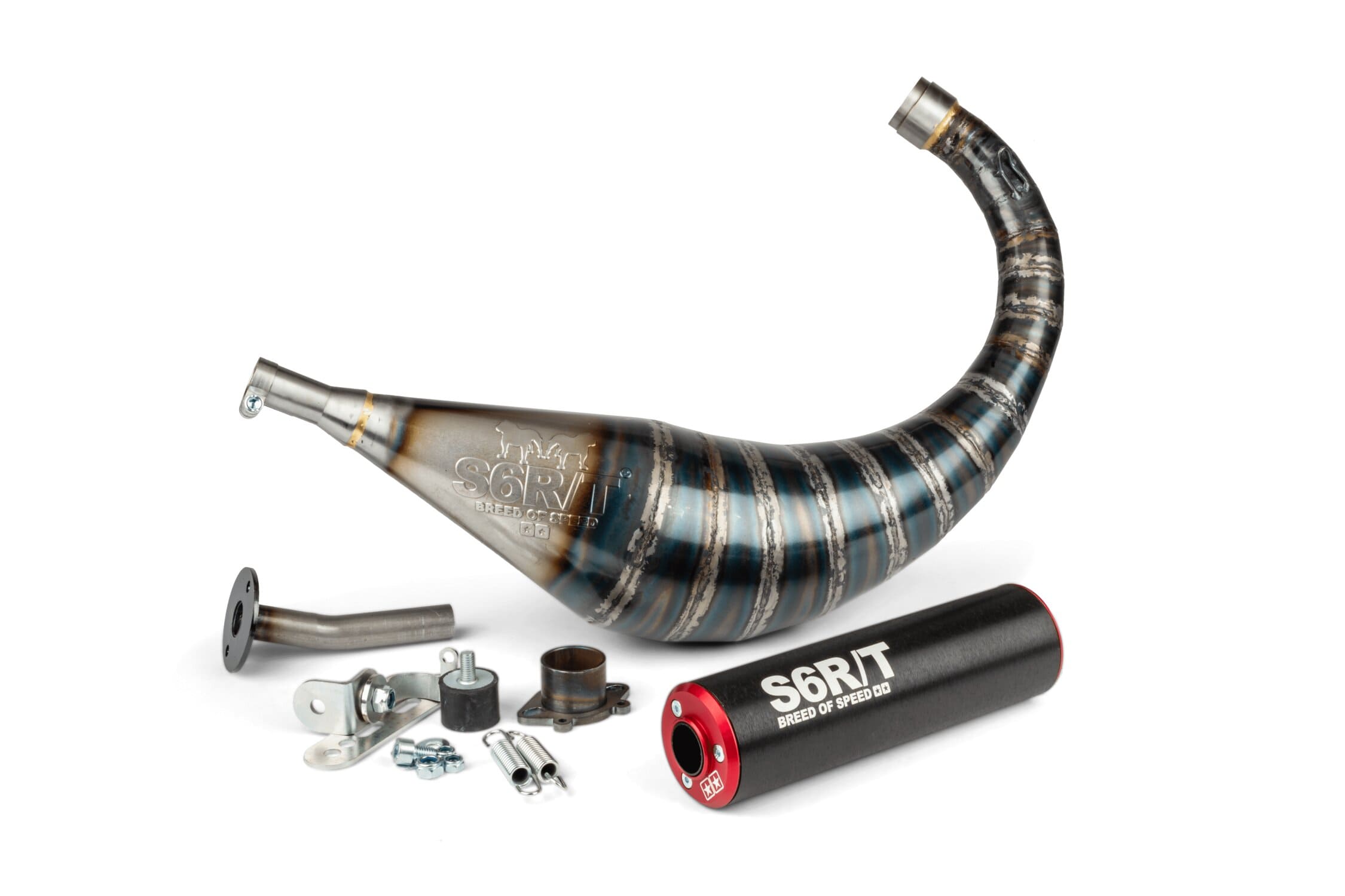 S6-96193751/RE Scarico Stage6 R/T 70-80cc nero/rosso Derbi, COD: S6-96193751/RE