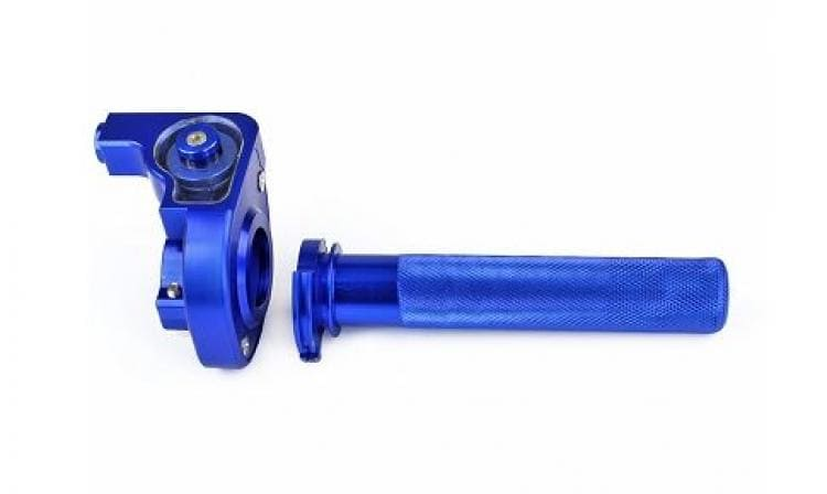 323300e comando gas rapido noend cnc ricavato dal pieno alluminio blu anodizzato
