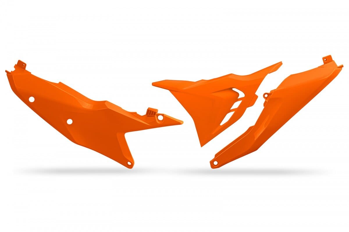 UF-KT05021-127 Plastiche laterali traforate UFO KTM SX / SX-F 2023 arancione, COD: UF-KT05021-127