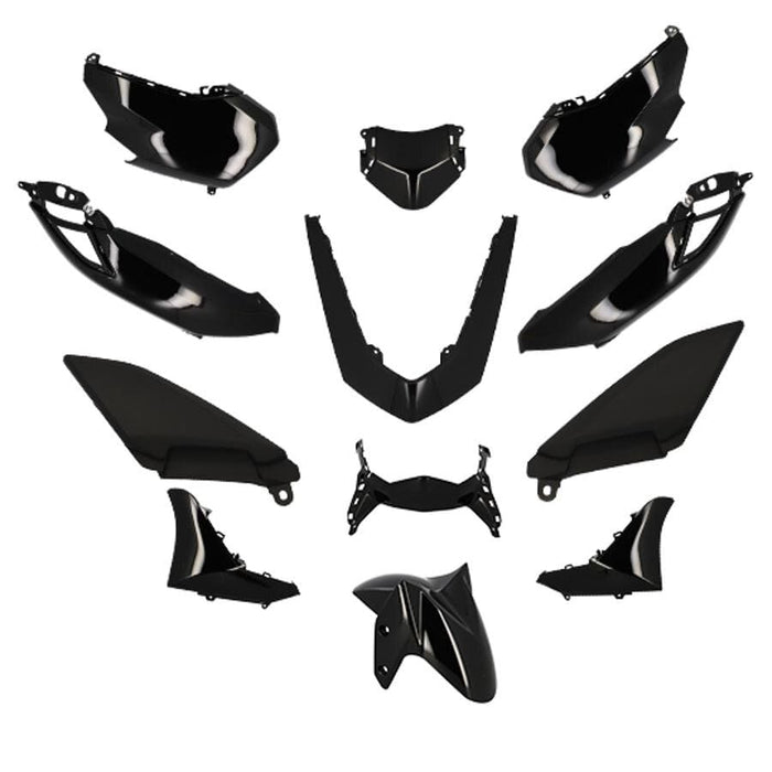 CGN520065 Kit carena Yamaha Nmax 125 dopo 2021 nero lucido (12 pezzi), COD: CGN520065