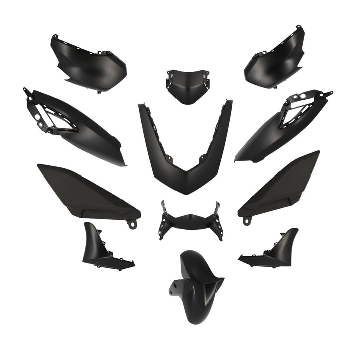 CGN520066 Kit carena Yamaha Nmax 125 dopo 2021 nero opaco (12 pezzi), COD: CGN520066