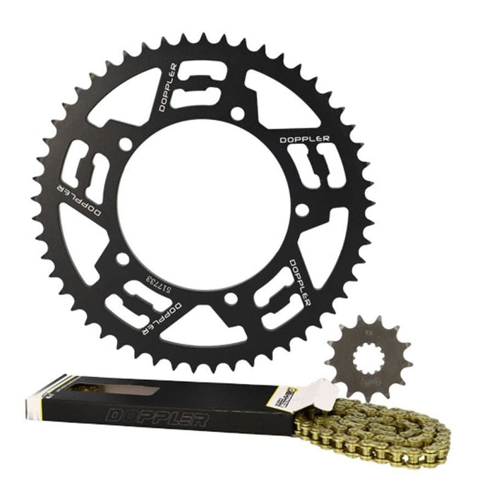 CGN526754 Kit catena Sherco 50 Doppler 13x53 - 428 alluminio nero, COD: CGN526754