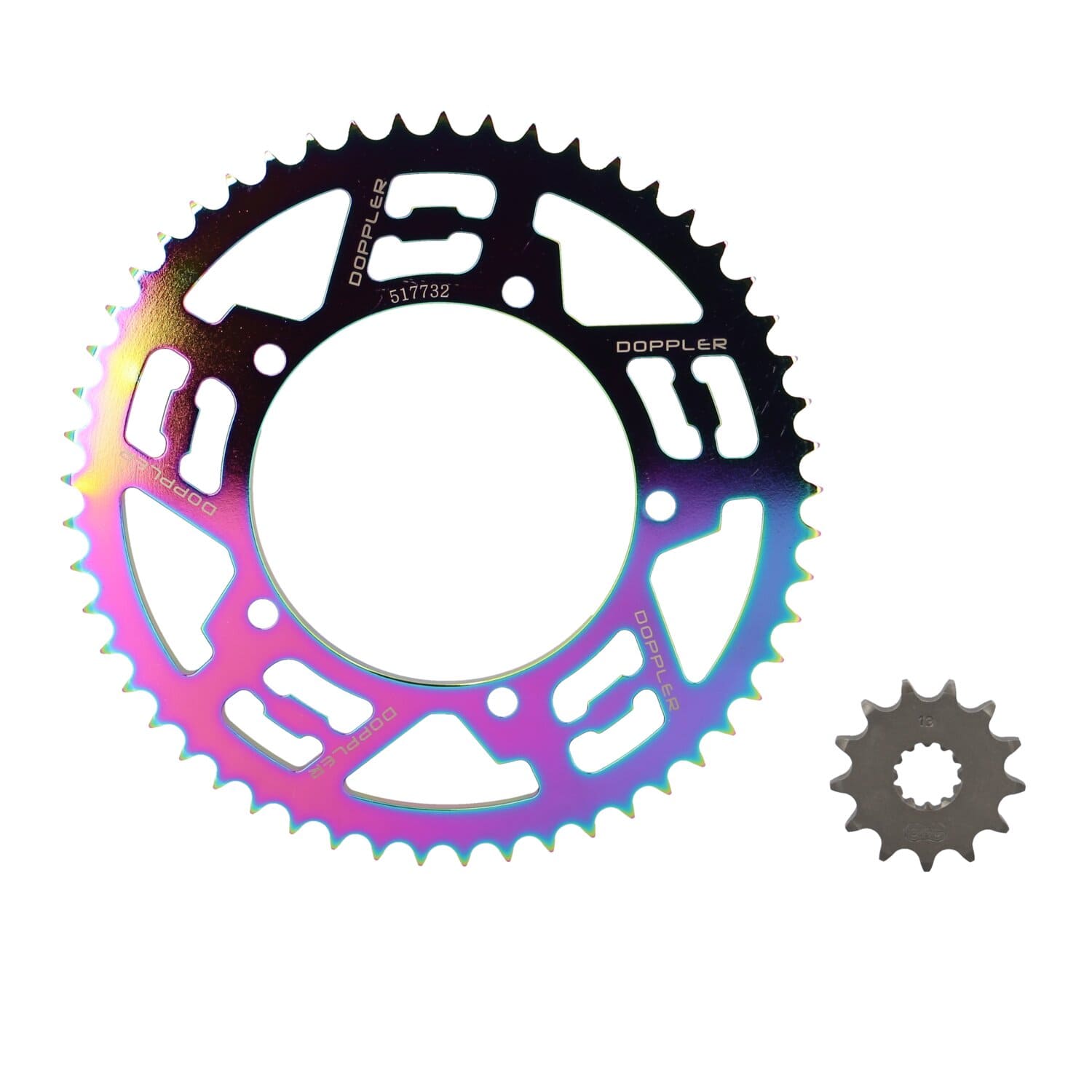 CGN526755 Kit catena Sherco 50 Doppler 13x53 - 428 alluminio Neochrome, COD: CGN526755