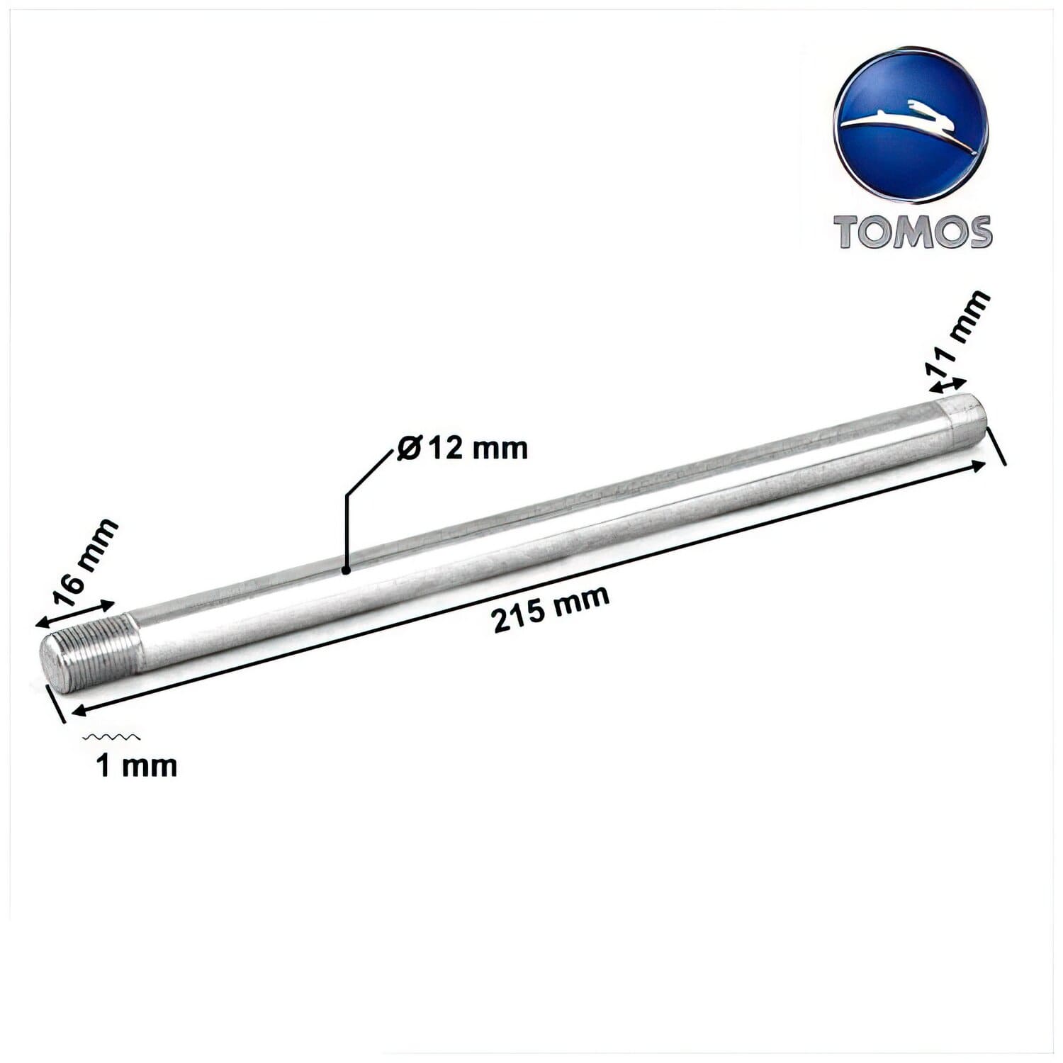 OE-TOMT226.086 Asse anteriore 215x12x1,00 Tomos, COD: OE-TOMT226.086