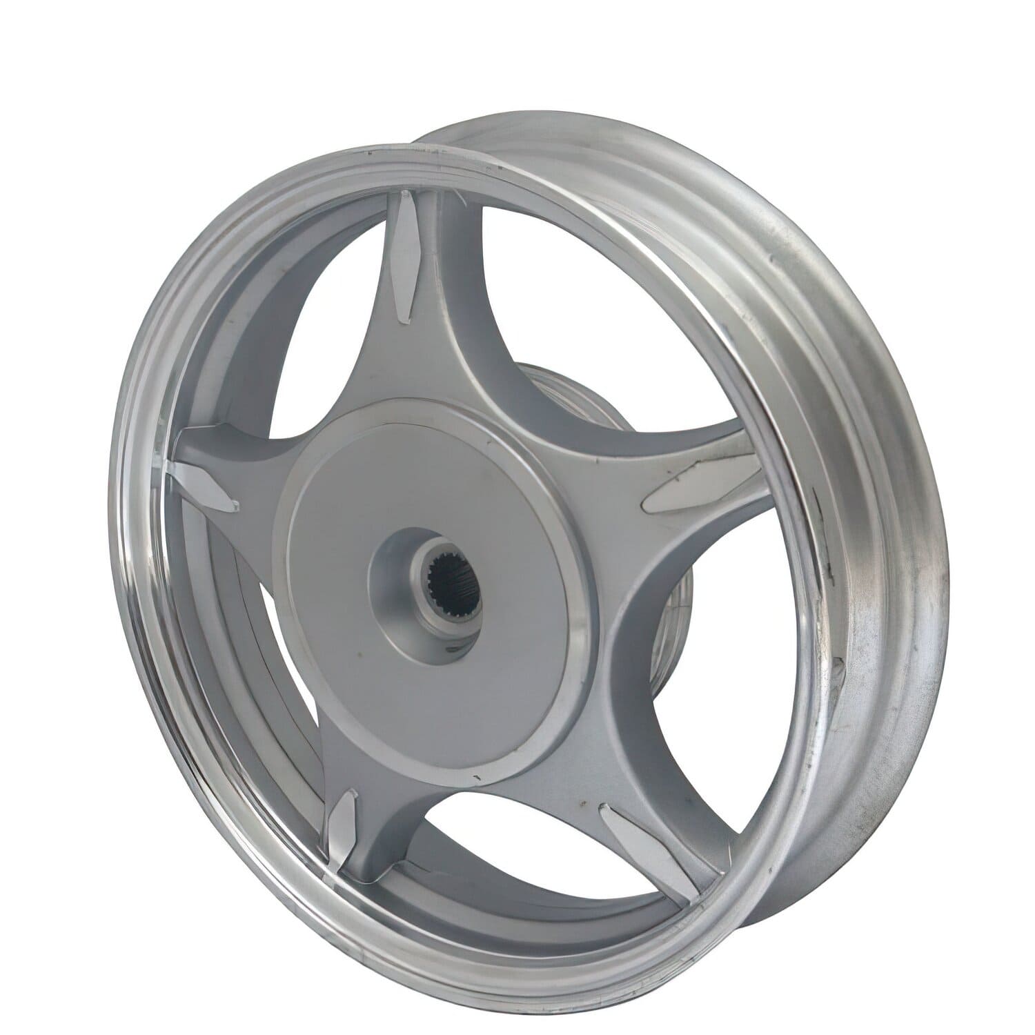 SP-33158 Cerchio posteriore Kymco Filly 1 / Baotian Speedy 1 alluminio argento, COD: SP-33158