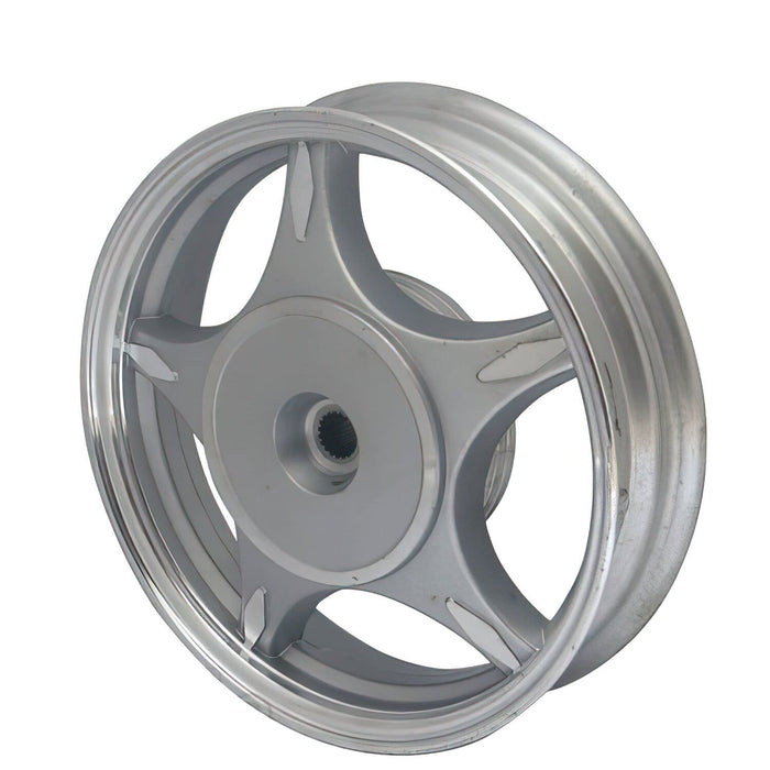 SP-33158 Cerchio posteriore Kymco Filly 1 / Baotian Speedy 1 alluminio argento, COD: SP-33158