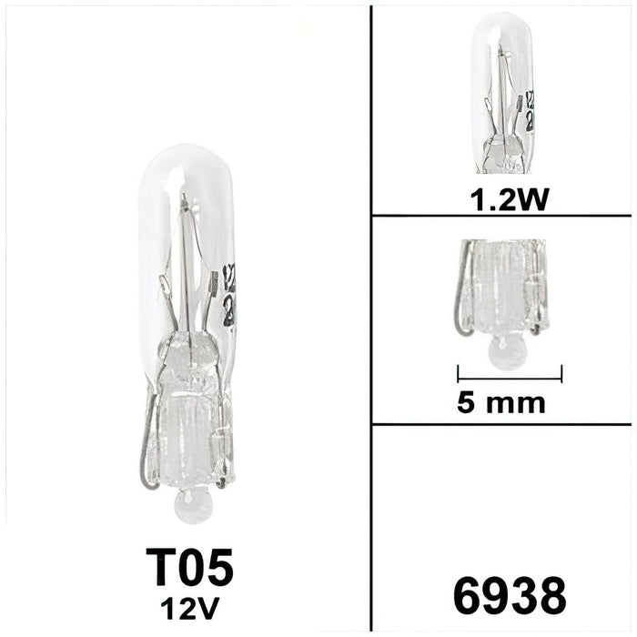 SP-6938 Lampada con base in vetro T5 12V 1,2W, COD: SP-6938